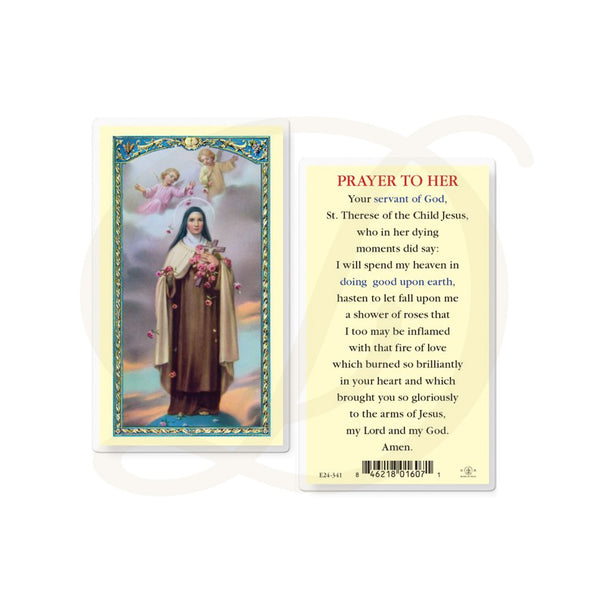 St. Therese of Lisieux - Laminated Prayer Card