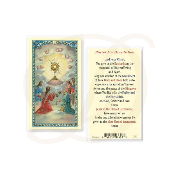 Prayer for Benediction - Laminated Prayer Card