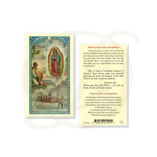 Our Lady of Guadalupe - Laminated Prayer Card