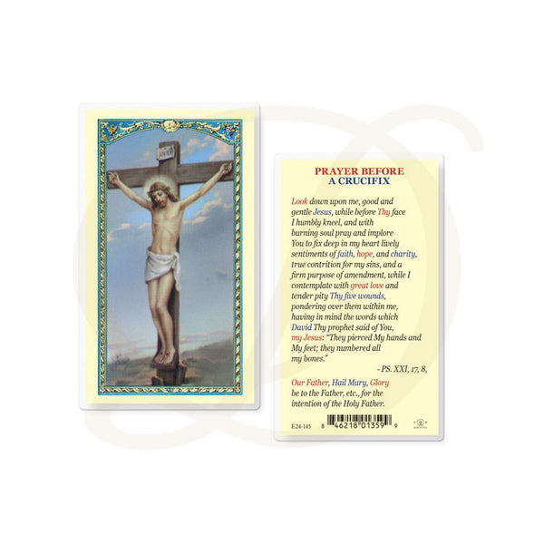 Jesus Crucified - Laminated Prayer Card