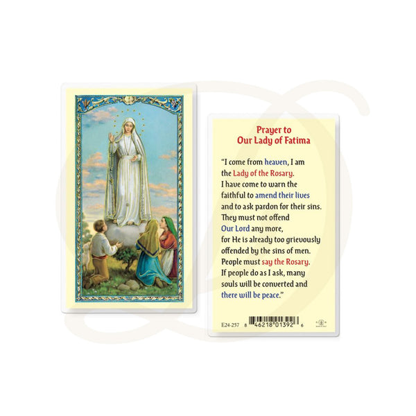 Our Lady of Fatima - Laminated Prayer Card