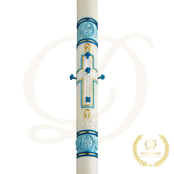 Most Holy Rosary Paschal Candle - Beeswax