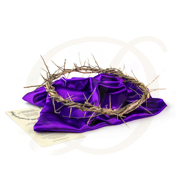 Crown of Thorns - 13"D with Purple Cloth