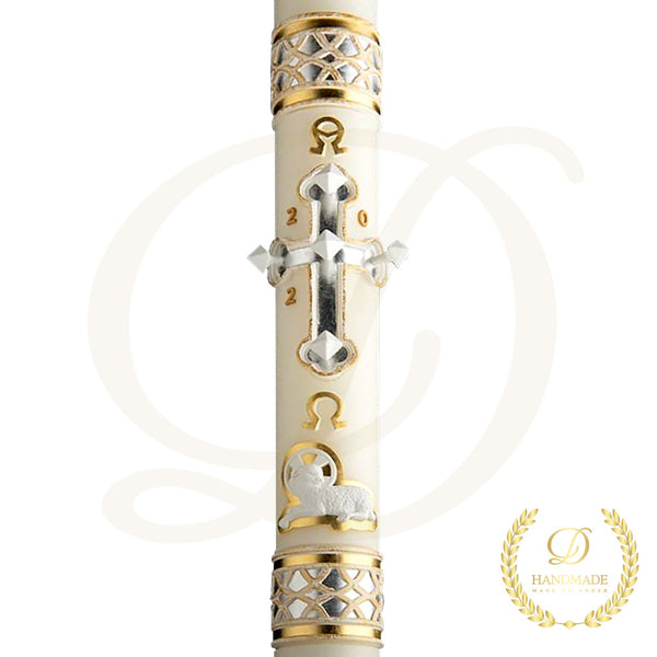 Merciful Lamb Paschal Candle - Beeswax