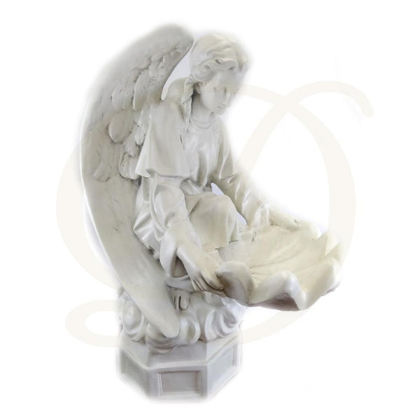 32"H Kneeling Angel with Clam Shell Basin
