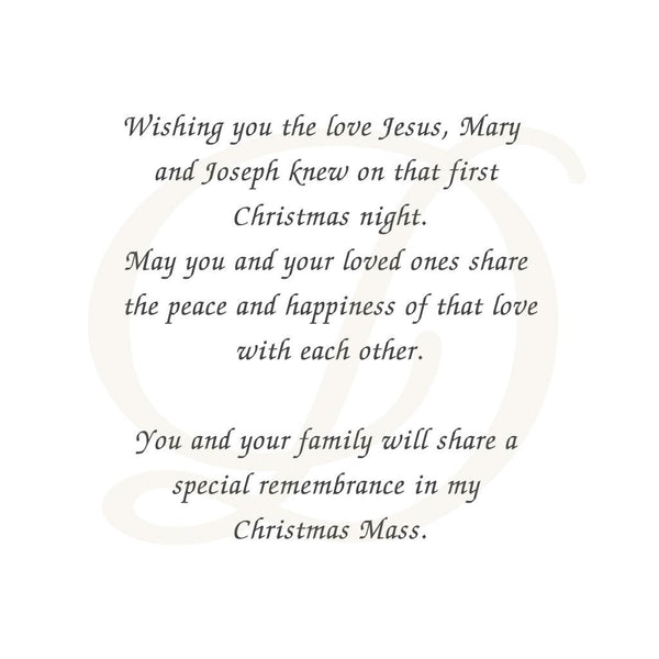 Peace on Earth - Christmas Mass Cards Per 50