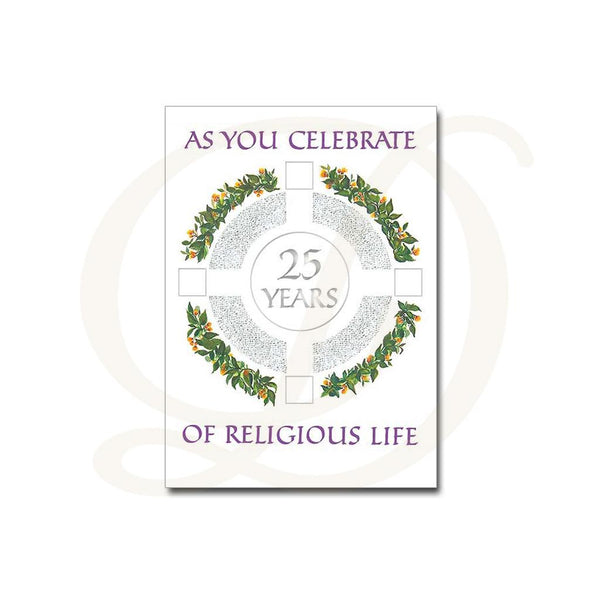 25 Years of Religious Service - Greeting Card