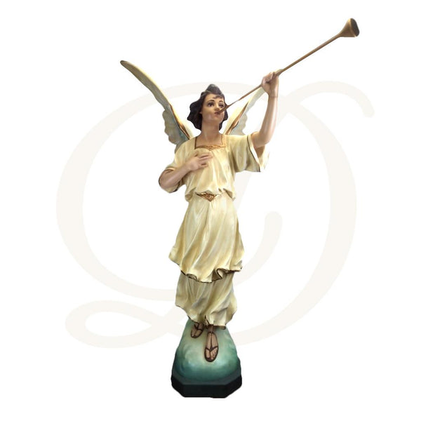 57"H Standing Angel with Trumpet