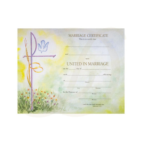 Marriage Certificate - Watercolour