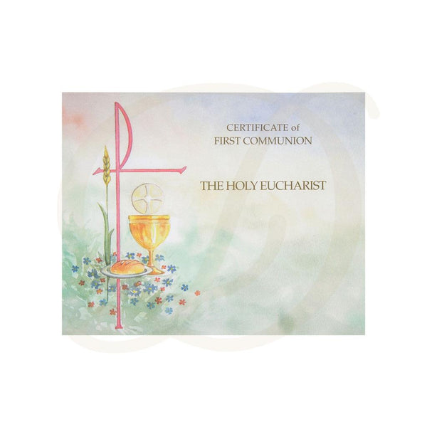 First Holy Communion Certificate - Watercolour (Create Your Own)