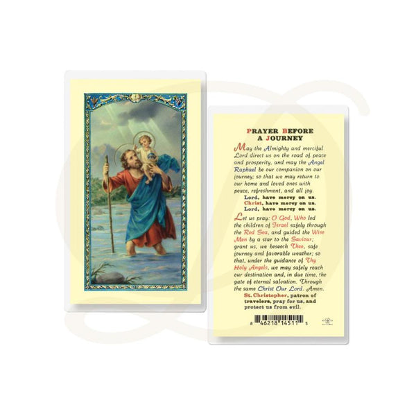 Prayer Before a Journey - Laminated Prayer Card