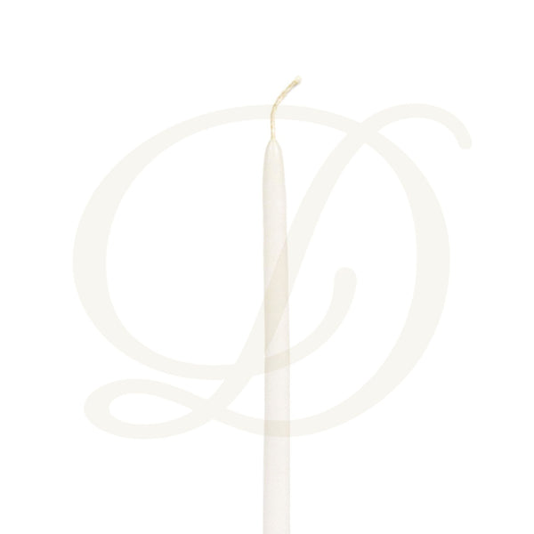 3/8"D Congregational Taper Candle - Stearine Wax