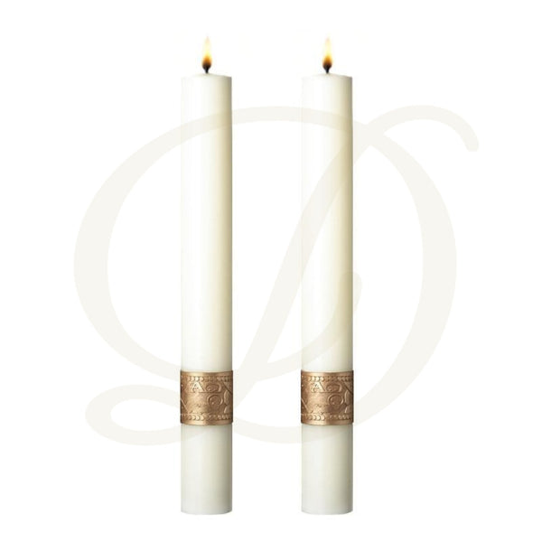 Cross of Erin Complementing Altar Candles - Beeswax