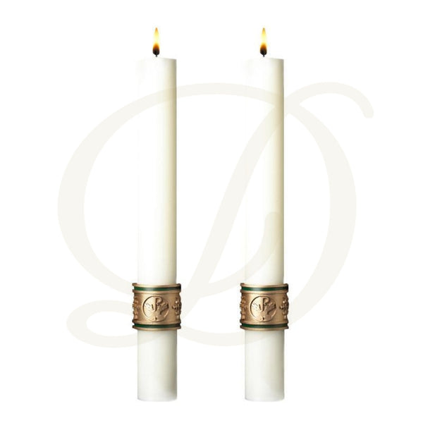 Cross of St. Francis Complementing Altar Candles - Beeswax