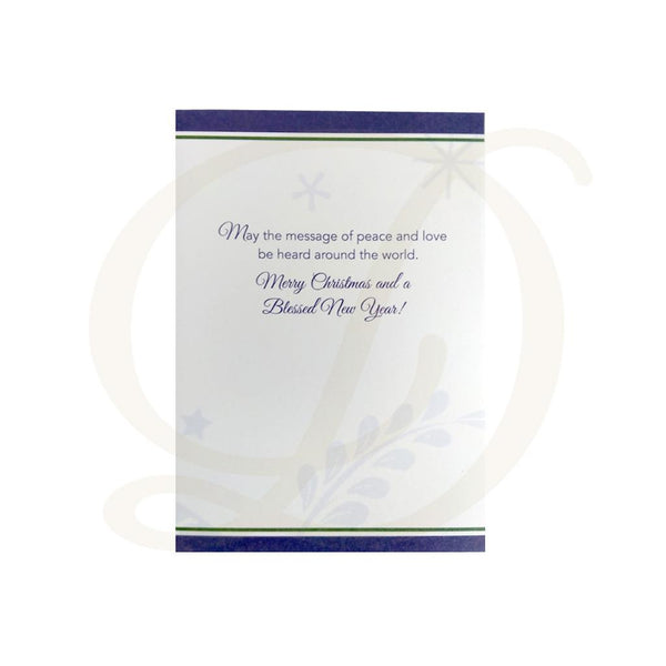 Silver Dove Peace - Christmas Card Per 25