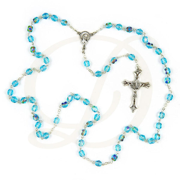 DiCarlo Item 3933 Light Blue Rosary