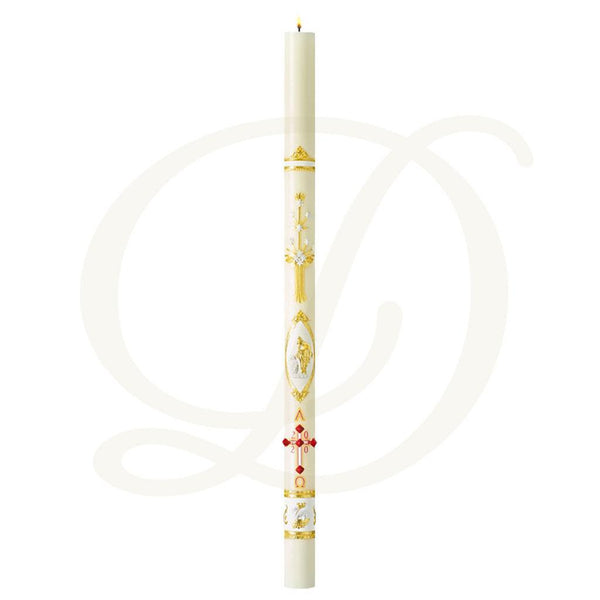 Ornamented Paschal Candle - Beeswax