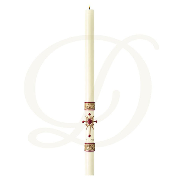 Sacred Heart Paschal Candle - Beeswax