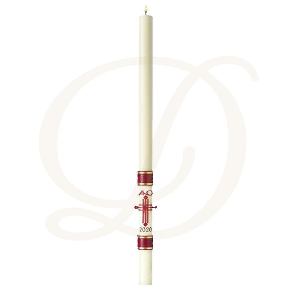 Crux Trinitas Paschal Candle - Beeswax