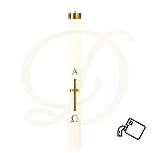 Latin Cross Paschal Candle - Nylon Shell Paraffin Oil