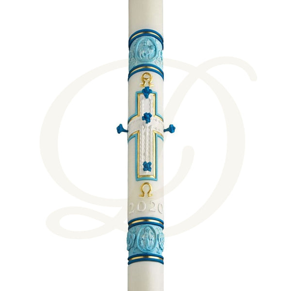 Most Holy Rosary Paschal Candle - Beeswax