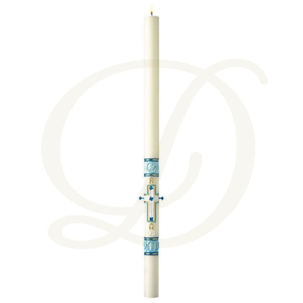 Most Holy Rosary Paschal Candle - Beeswax