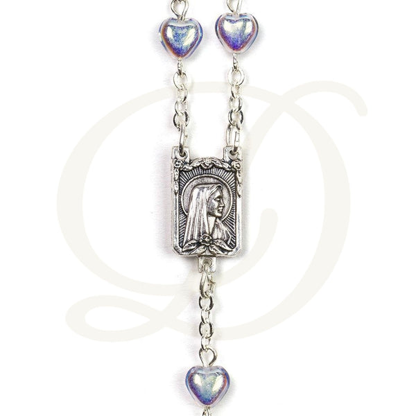 DiCarlo Item 3721 Crystal Hearts Rosary