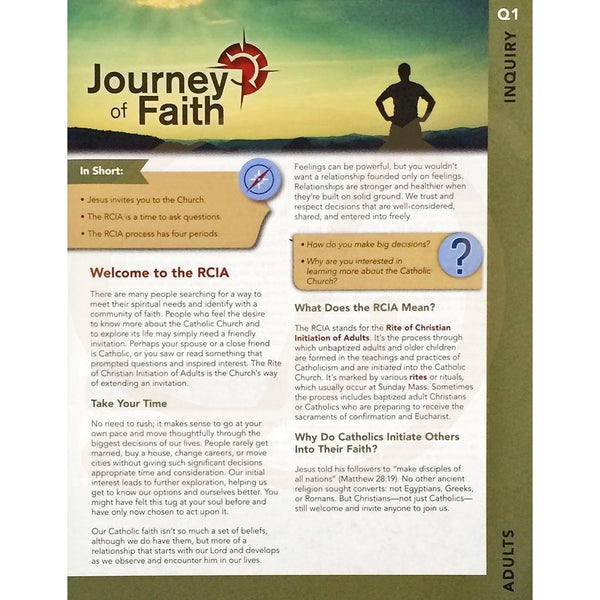 DiCarlo Item 1964 Journey of Faith - Inquiry