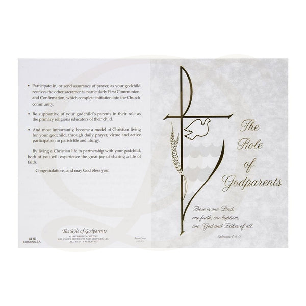 DiCarlo Item 2798 Godparents Certificate for the Sacrament of Baptism