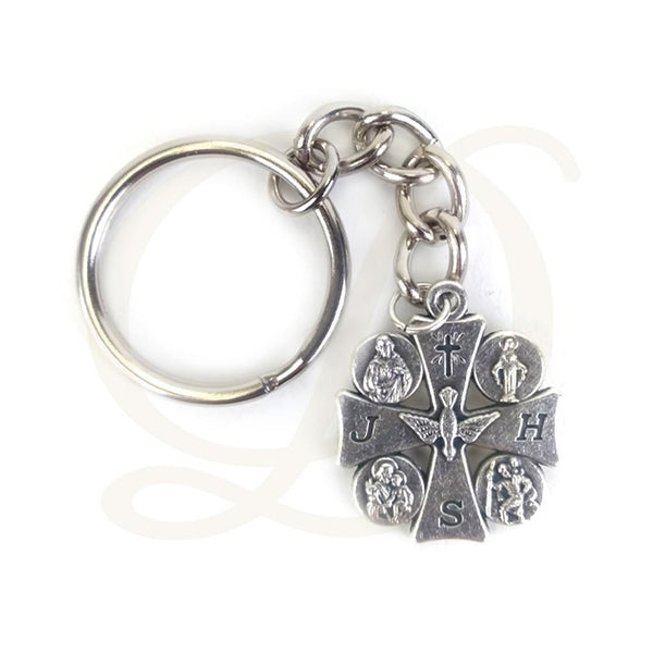 Red Cross Key Rings 4-Way Cross Key Ring - DiCarlo