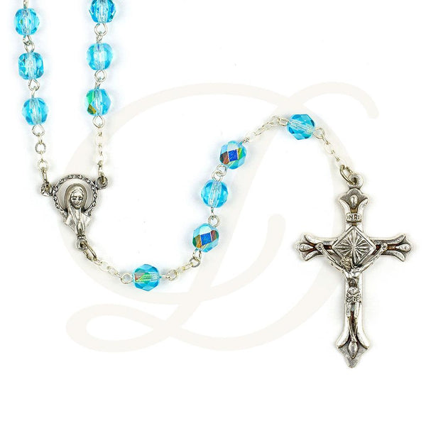 DiCarlo Item 3933 Light Blue Rosary