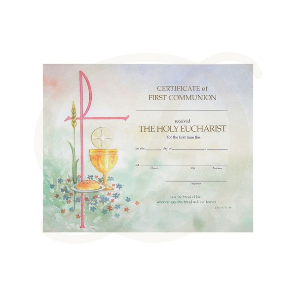 DiCarlo Item 4878 First Holy Communion Certificate