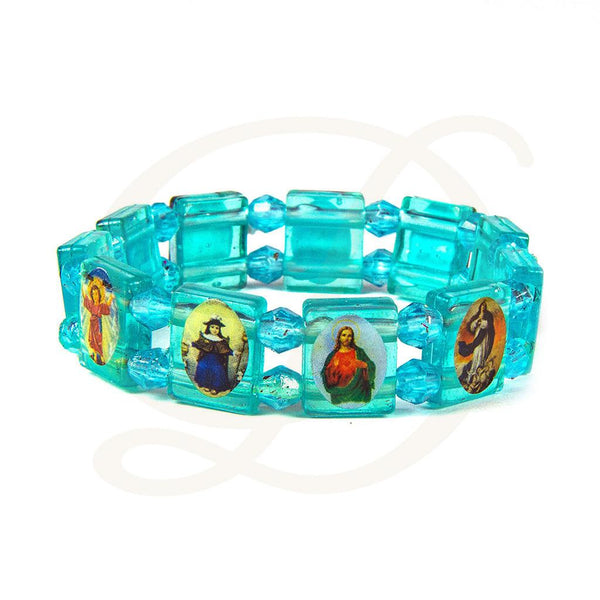 DiCarlo Item 5072 Neon Blue Saints Bracelet