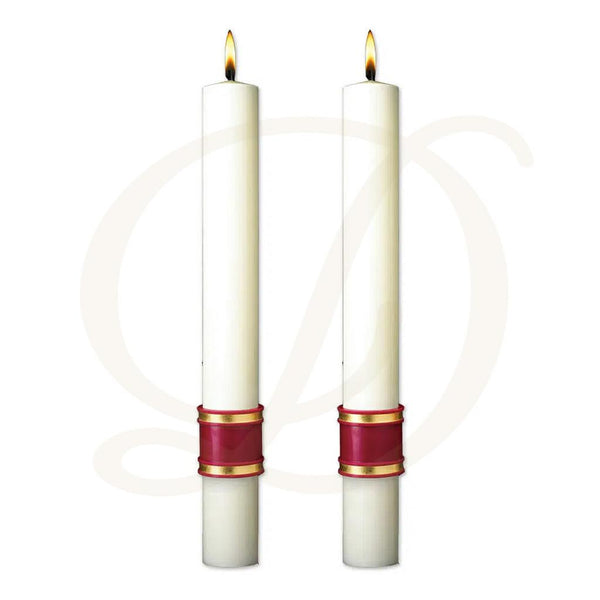 Crux Trinitas Complementing Altar Candles - Beeswax