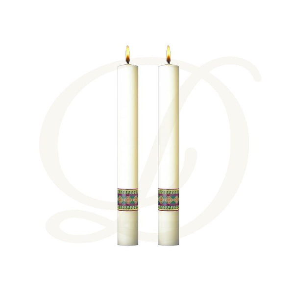 Prince of Peace Complementing Altar Candles - Beeswax