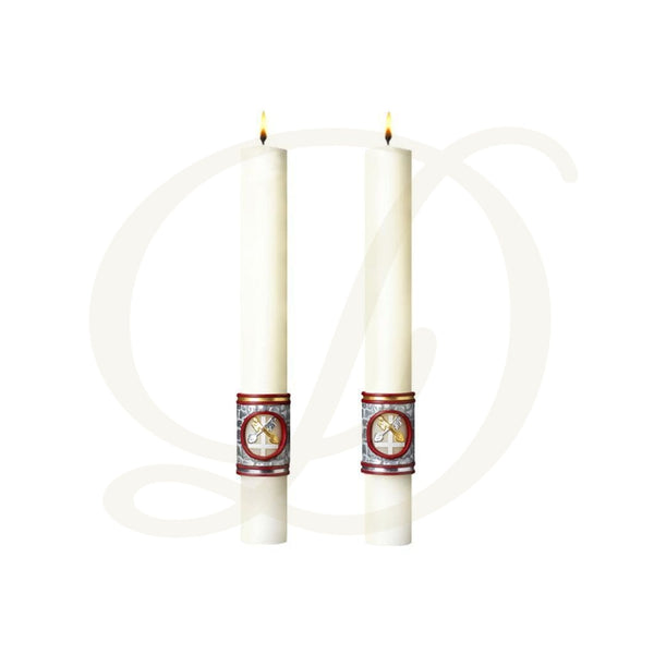 Upon This Rock Complementing Altar Candles - Beeswax